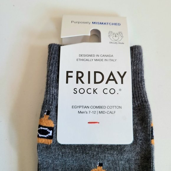 Friday Sock Co. Purposely Mismatched Egyptian Combed Cotton Men's socks. NWT - Picture 2 of 4